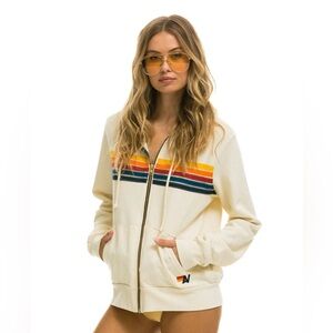 Aviator Nation 5 Stripe Zip Hoodie- LIKE NEW